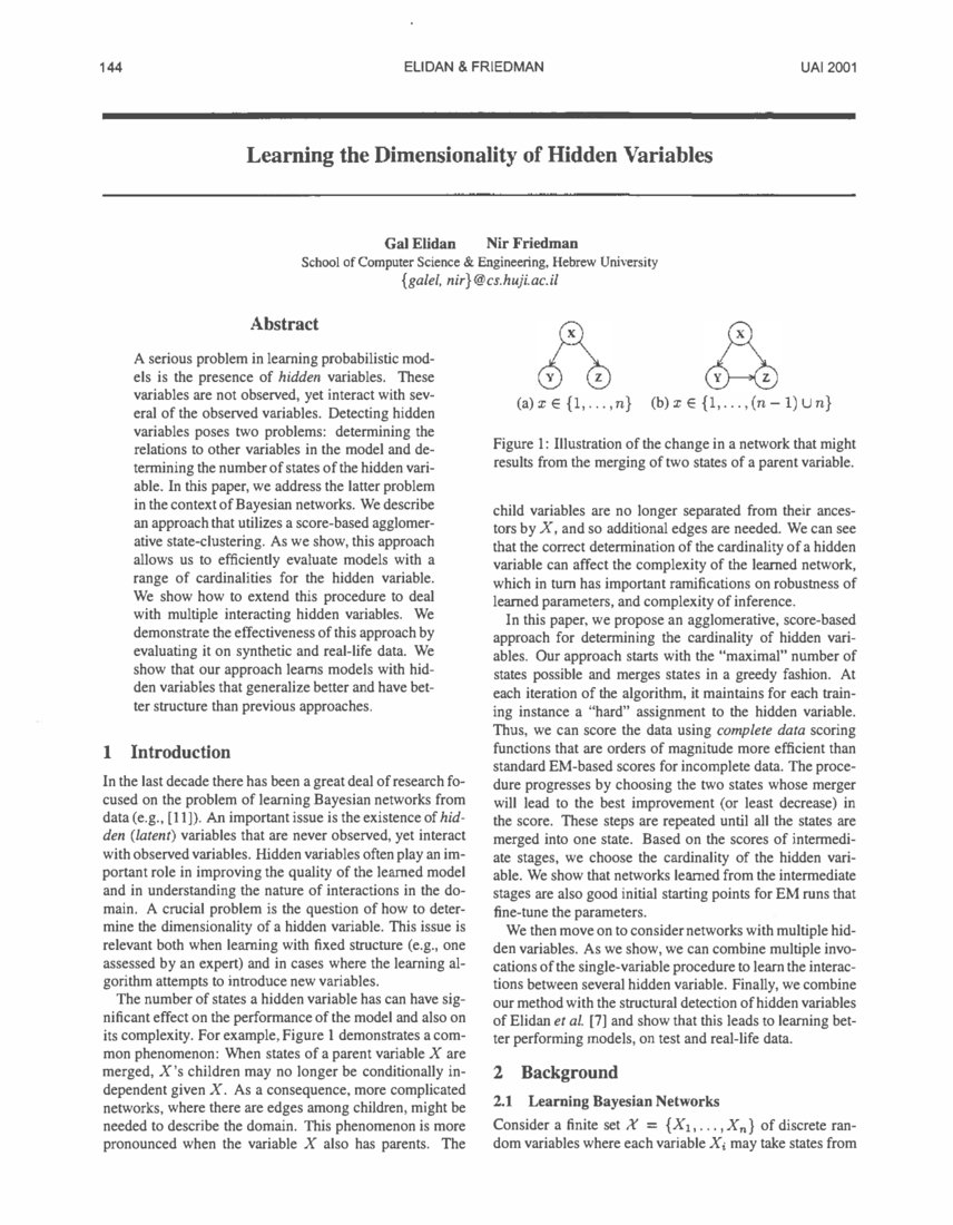 Learning the Dimensionality of Hidden Variables | DeepAI