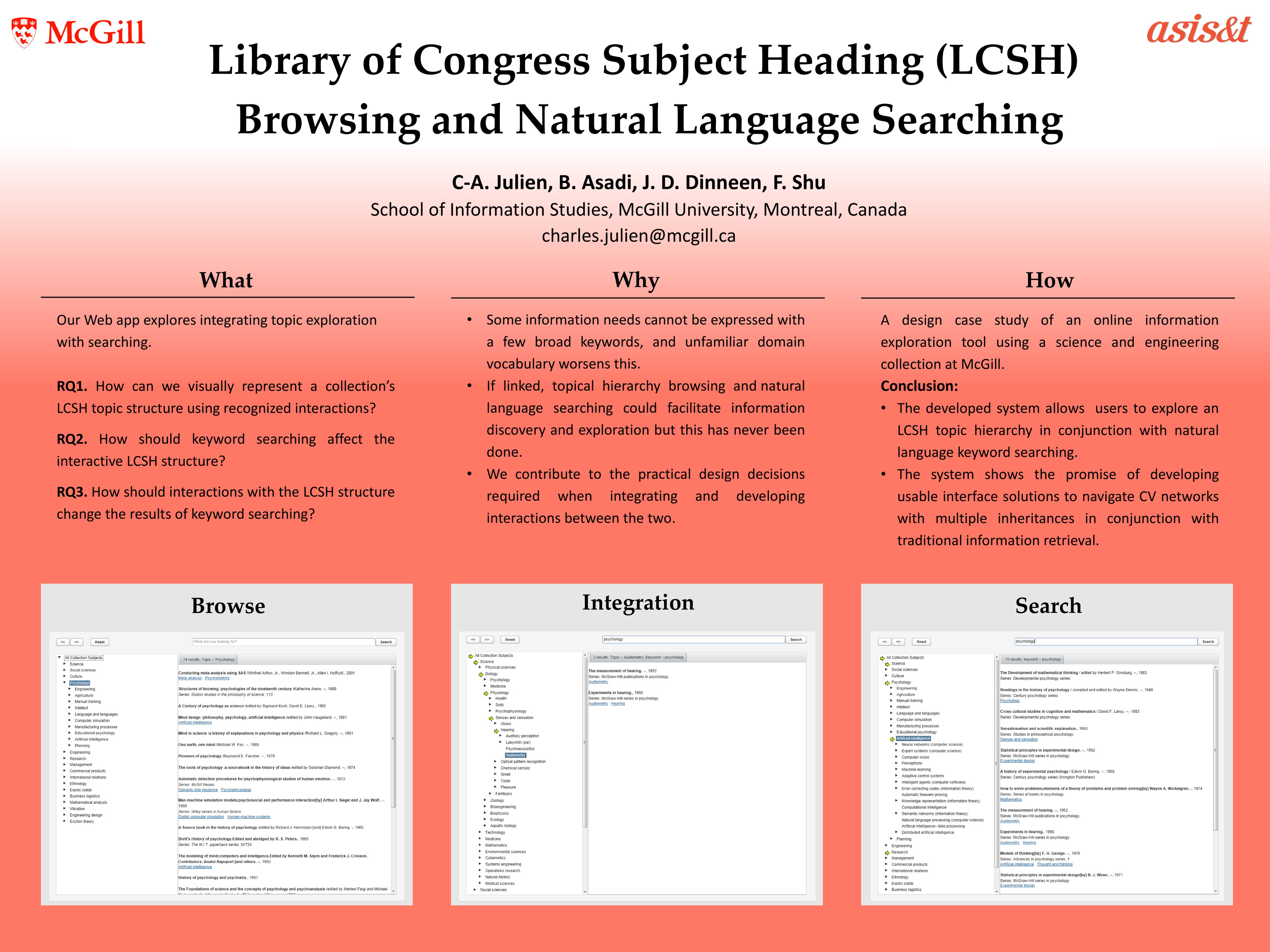 Library of Congress Subject Heading (LCSH) Browsing and Natural