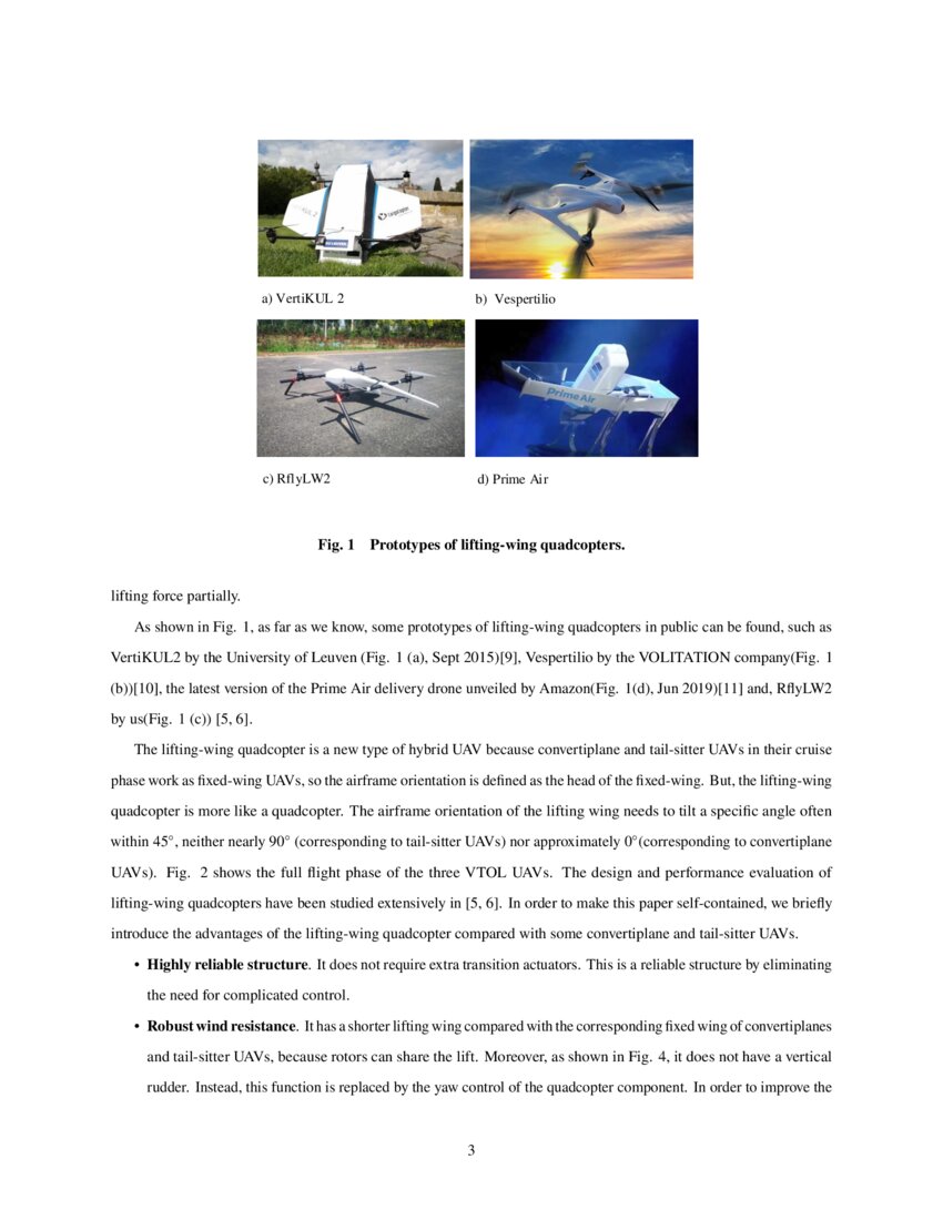 Liftingwing Quadcopter Modeling and Unified Control DeepAI