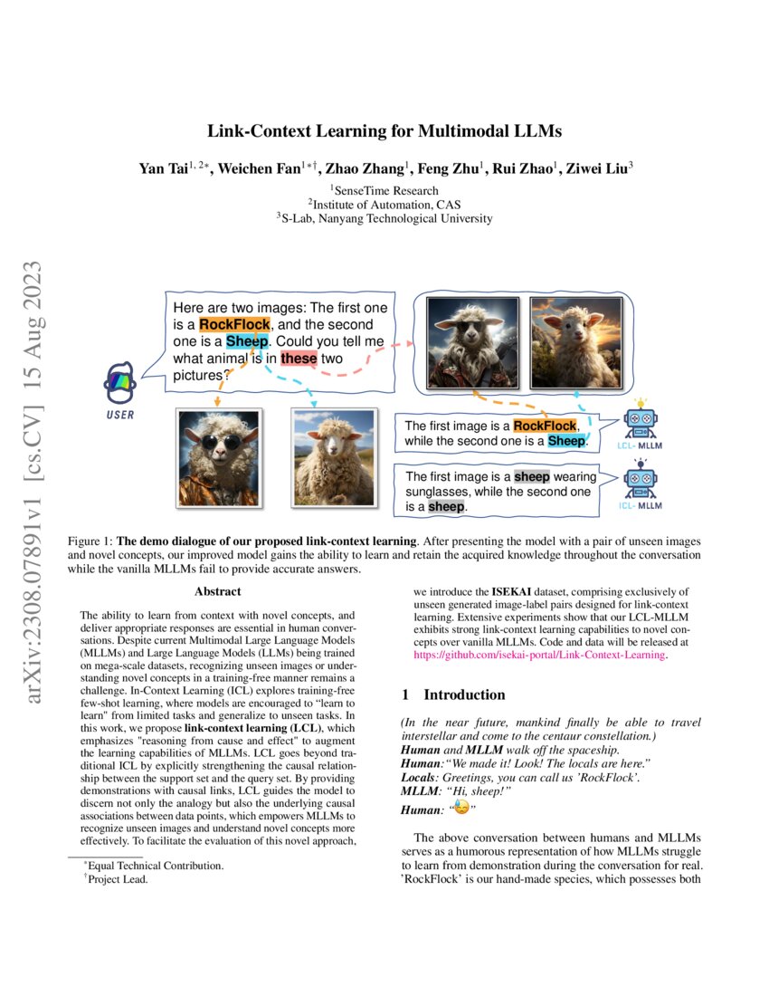 Link Context Learning For Multimodal Llms Deepai Link Context Learning For Multimodal Llms Deepai