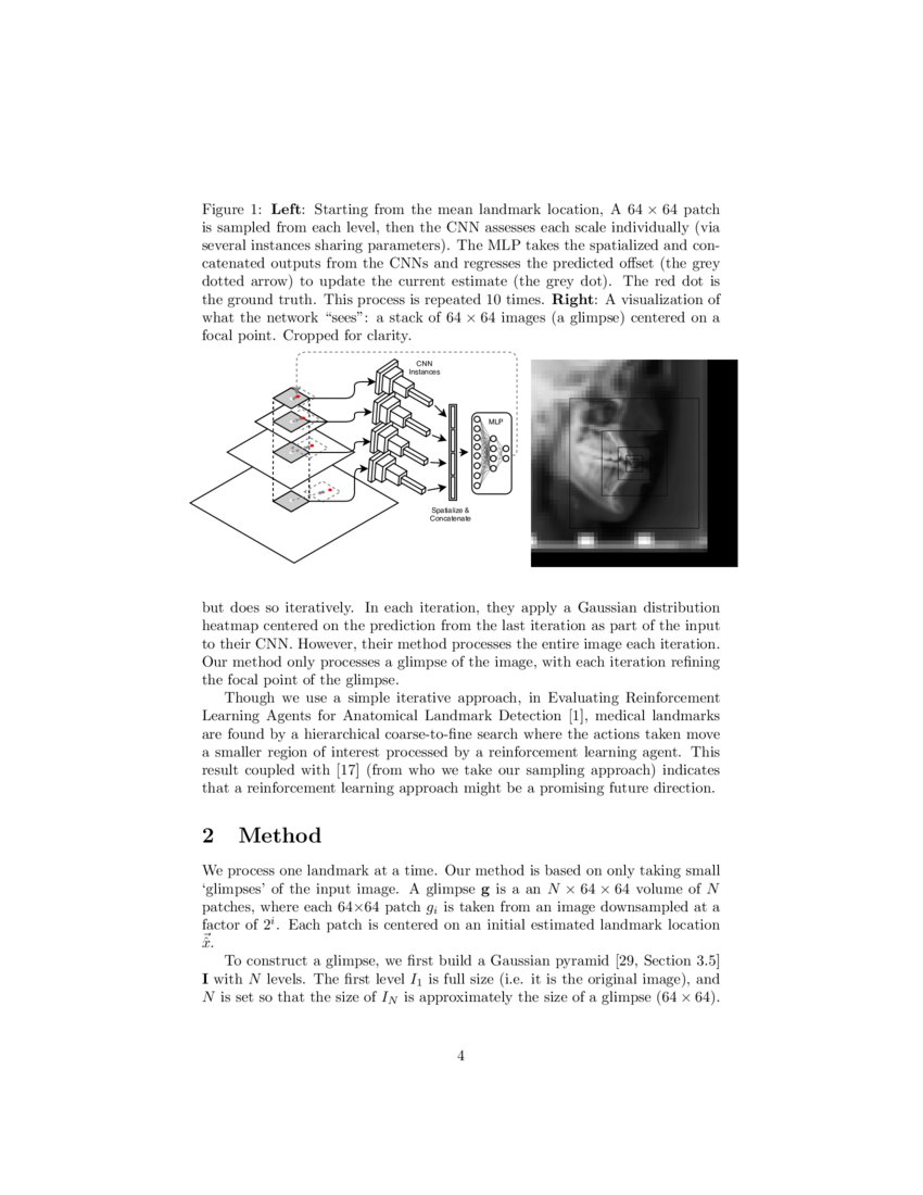 Locating Cephalometric XRay Landmarks with Foveated Pyramid Attention