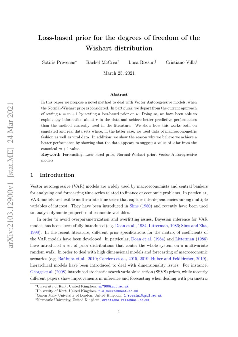 Loss based prior for the degrees of freedom of the Wishart distribution