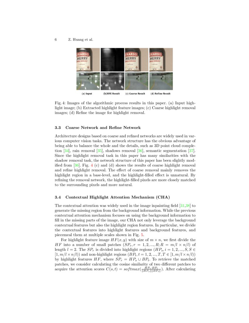 Multistages Specular Highlight Detection and Removal in Multi