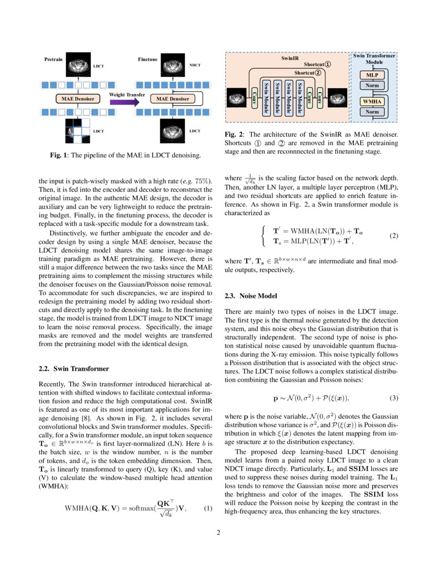 Masked Autoencoders for Low dose CT denoising DeepAI