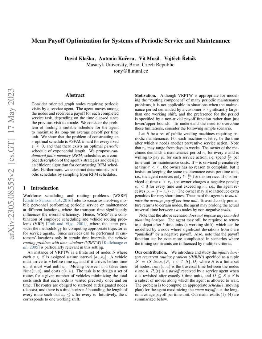 Mean Payoff Optimization for Systems of Periodic Service and