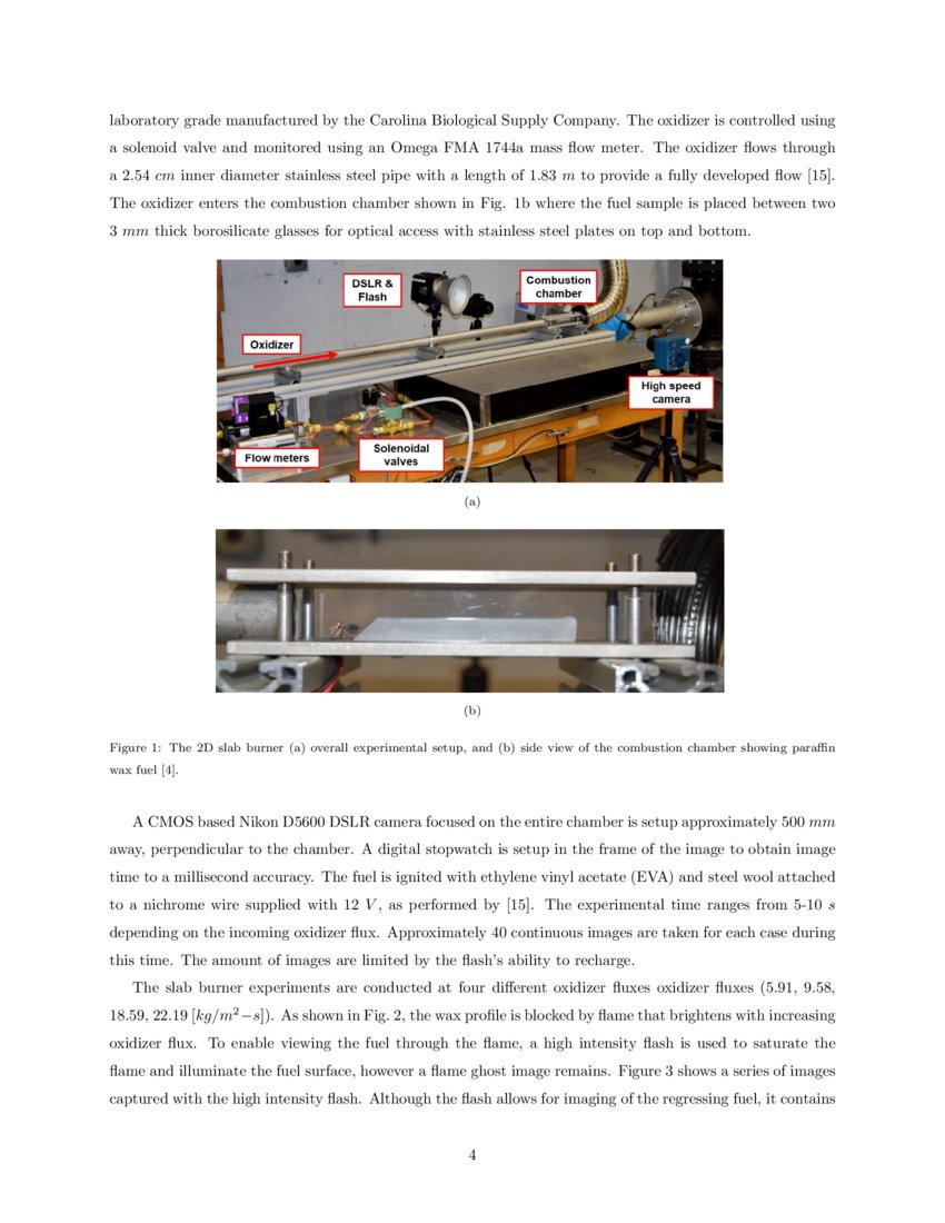 Measurement of Hybrid Rocket Solid Fuel Regression Rate for a Slab