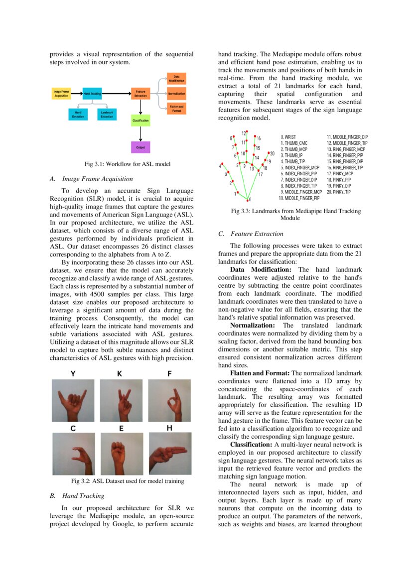 Mediapipe and CNNs for RealTime ASL Gesture Recognition DeepAI