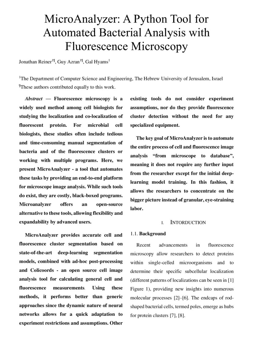 MicroAnalyzer A Python Tool for Automated Bacterial Analysis with