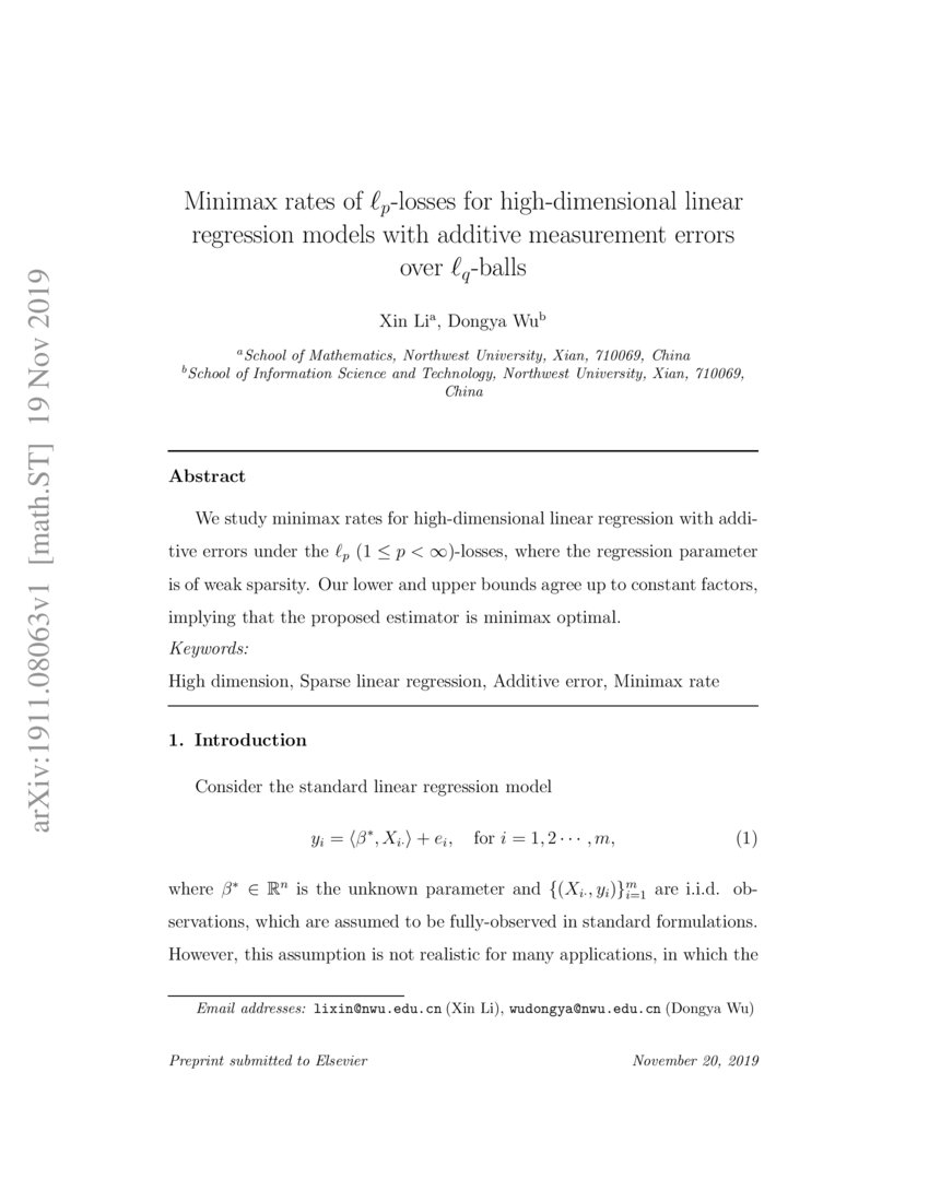 Minimax rates of ℓ_plosses for highdimensional linear regression