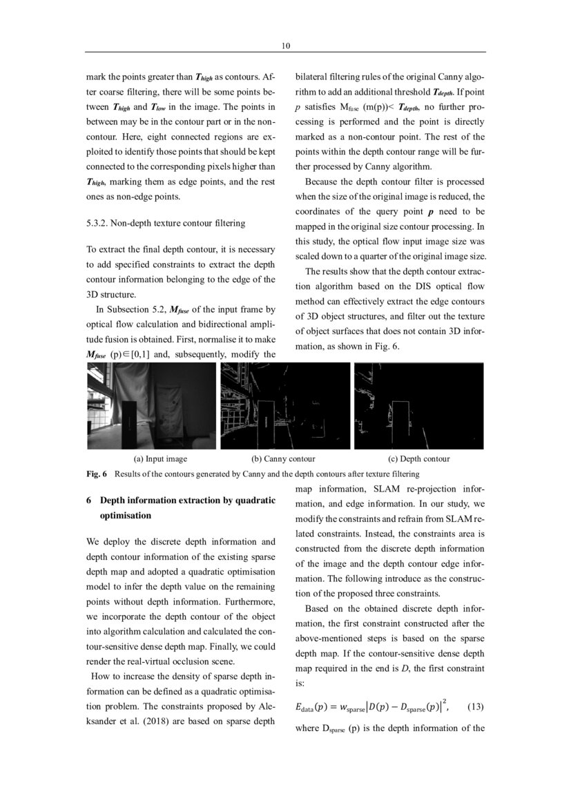 Mixed Reality Depth Contour Occlusion Using Binocular Similarity