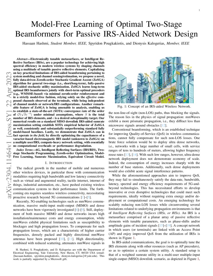 ModelFree Learning of Optimal TwoStage Beamformers for Passive IRS