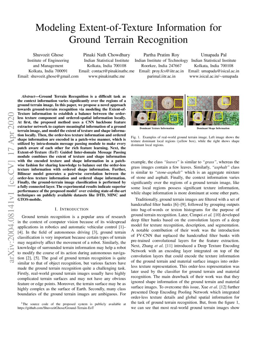 Modeling Extent-of-Texture Information for Ground Terrain Recognition ...