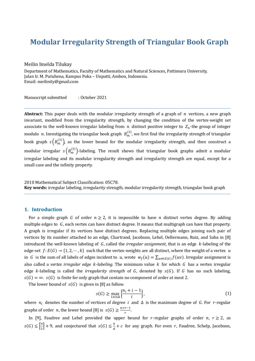 Modular Irregularity Strength of Triangular Book Graph | DeepAI