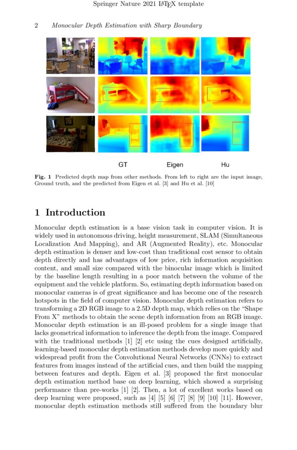 Monocular Depth Estimation with Sharp Boundary DeepAI