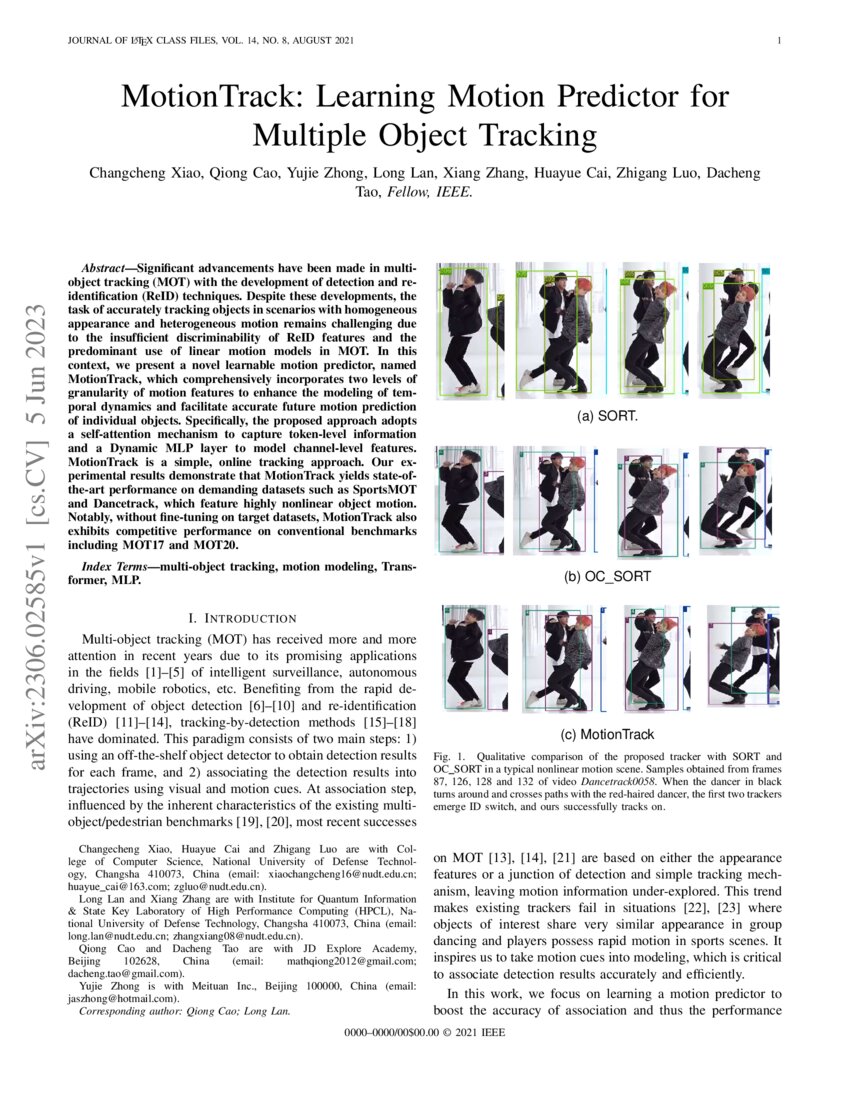 MotionTrack: Learning Motion Predictor for Multiple Object Tracking ...
