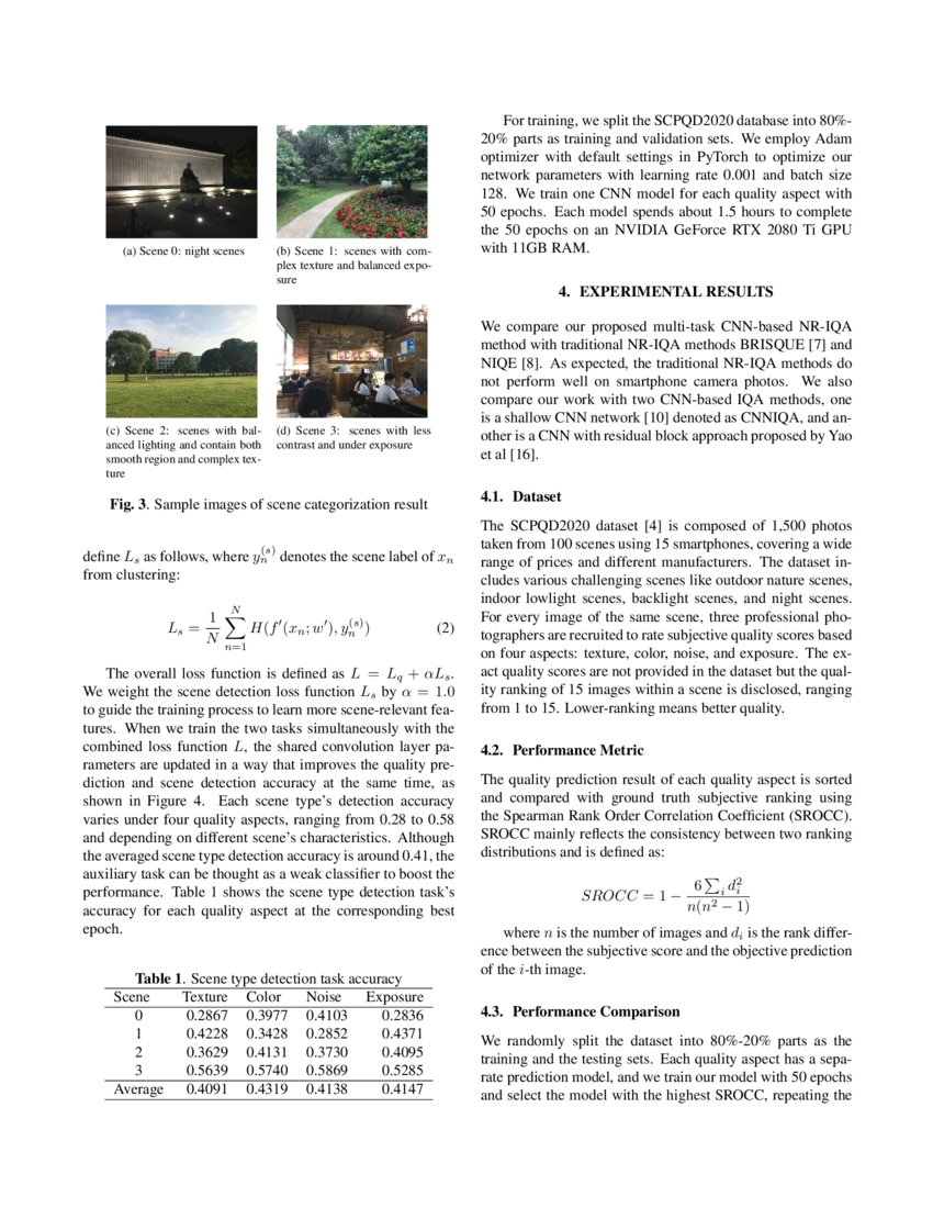 Multi-task deep CNN model for no-reference image quality assessment on ...