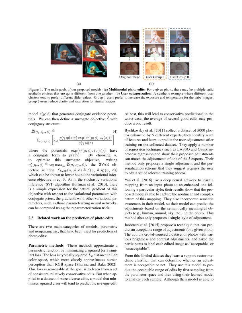 Multimodal Prediction And Personalization Of Photo Edits With Deep Multimodal Prediction And Personalization Of Photo Edits With Deep