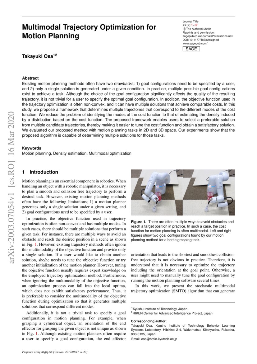 Multimodal Trajectory Optimization For Motion Planning Deepai