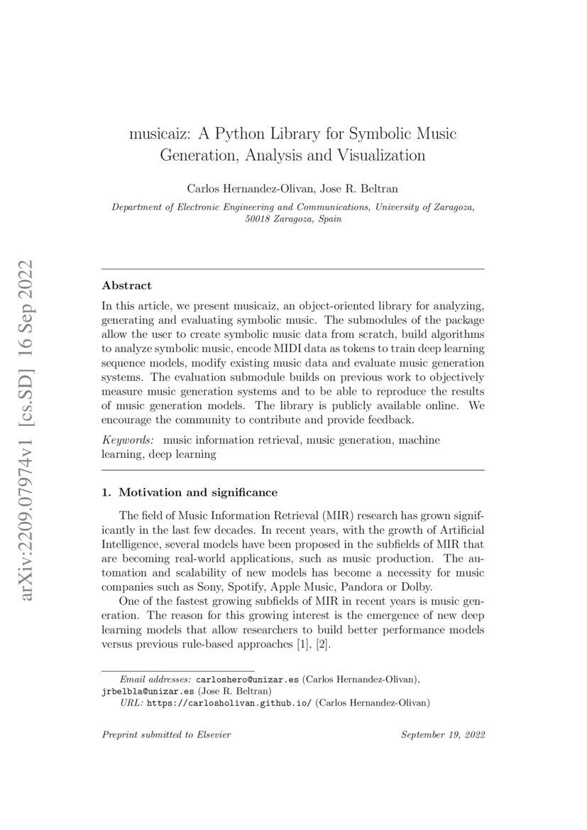 Musicaiz a python library for symbolic music generation analysis and