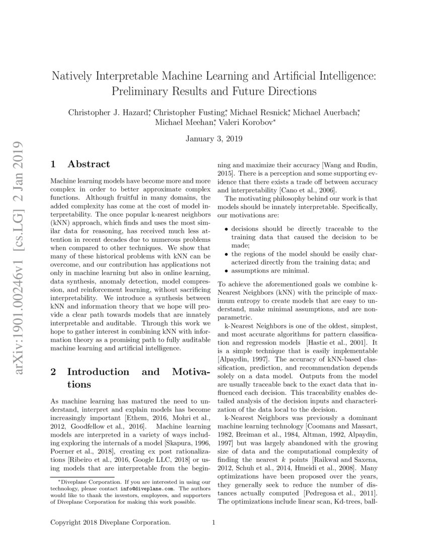 Natively Interpretable Machine Learning and Artificial Intelligence ...