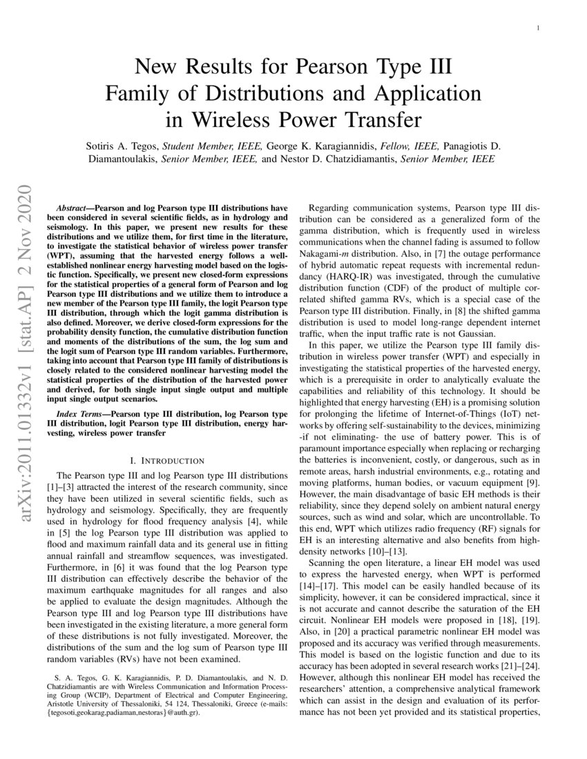 New Results for Pearson Type III Family of Distributions