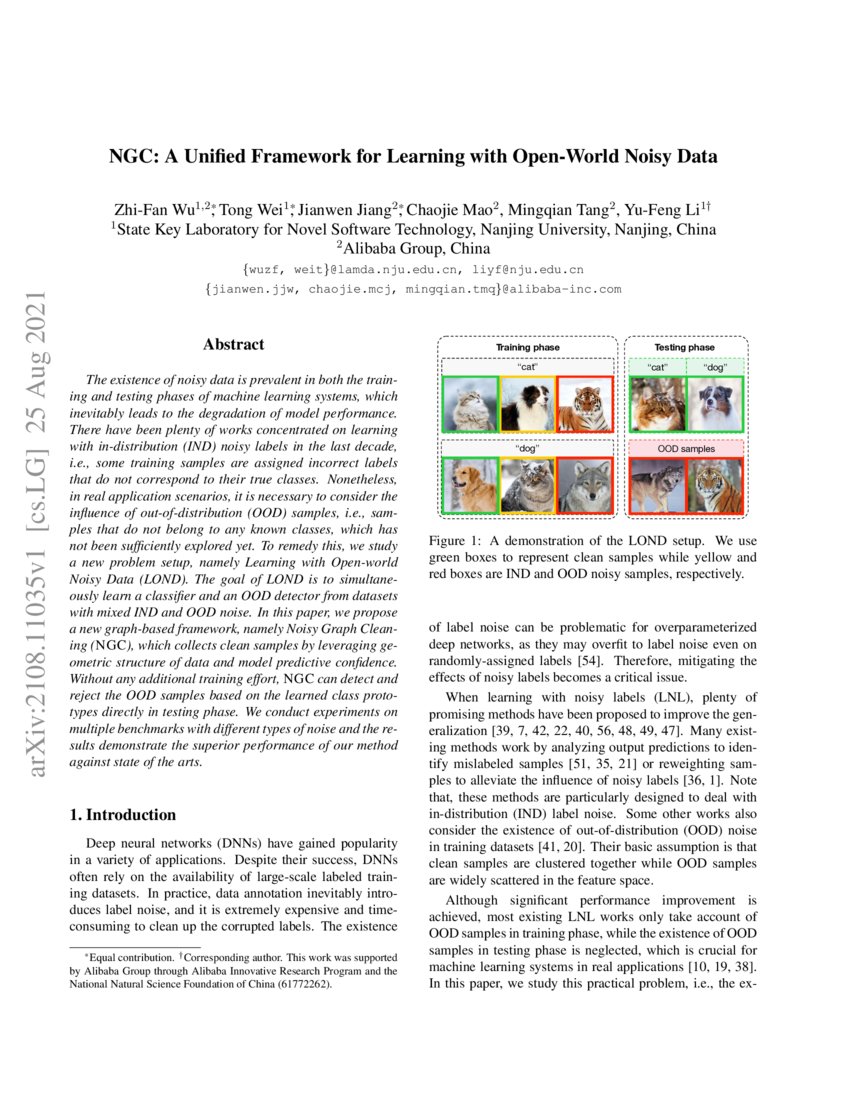 NGC: A Unified Framework for Learning with Open-World Noisy ...
