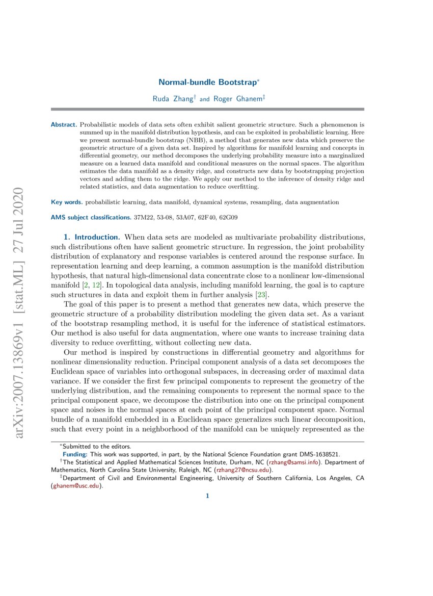 Normal-bundle Bootstrap | DeepAI