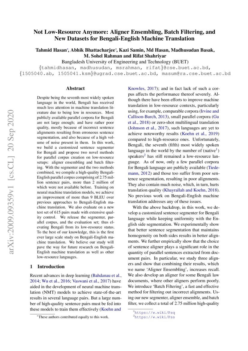 Not LowResource Anymore Aligner Ensembling, Batch Filtering, and New