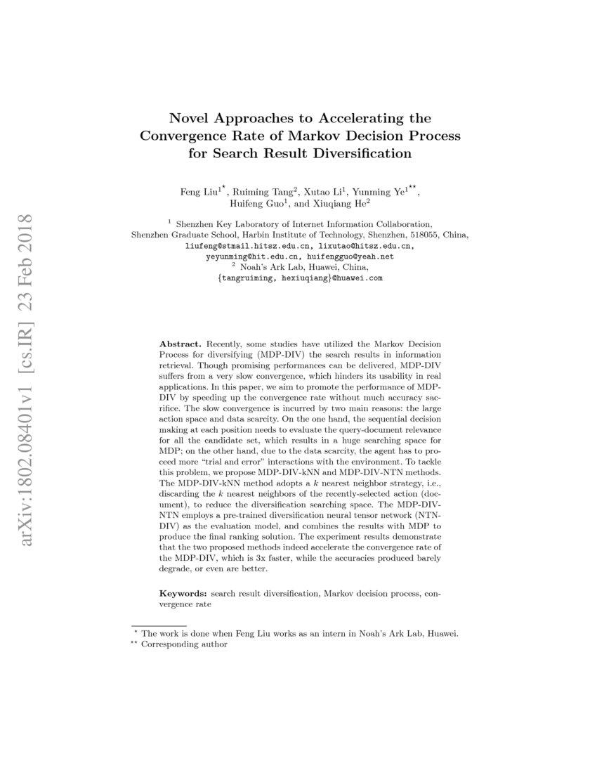 Novel Approaches to Accelerating the Convergence Rate of Markov