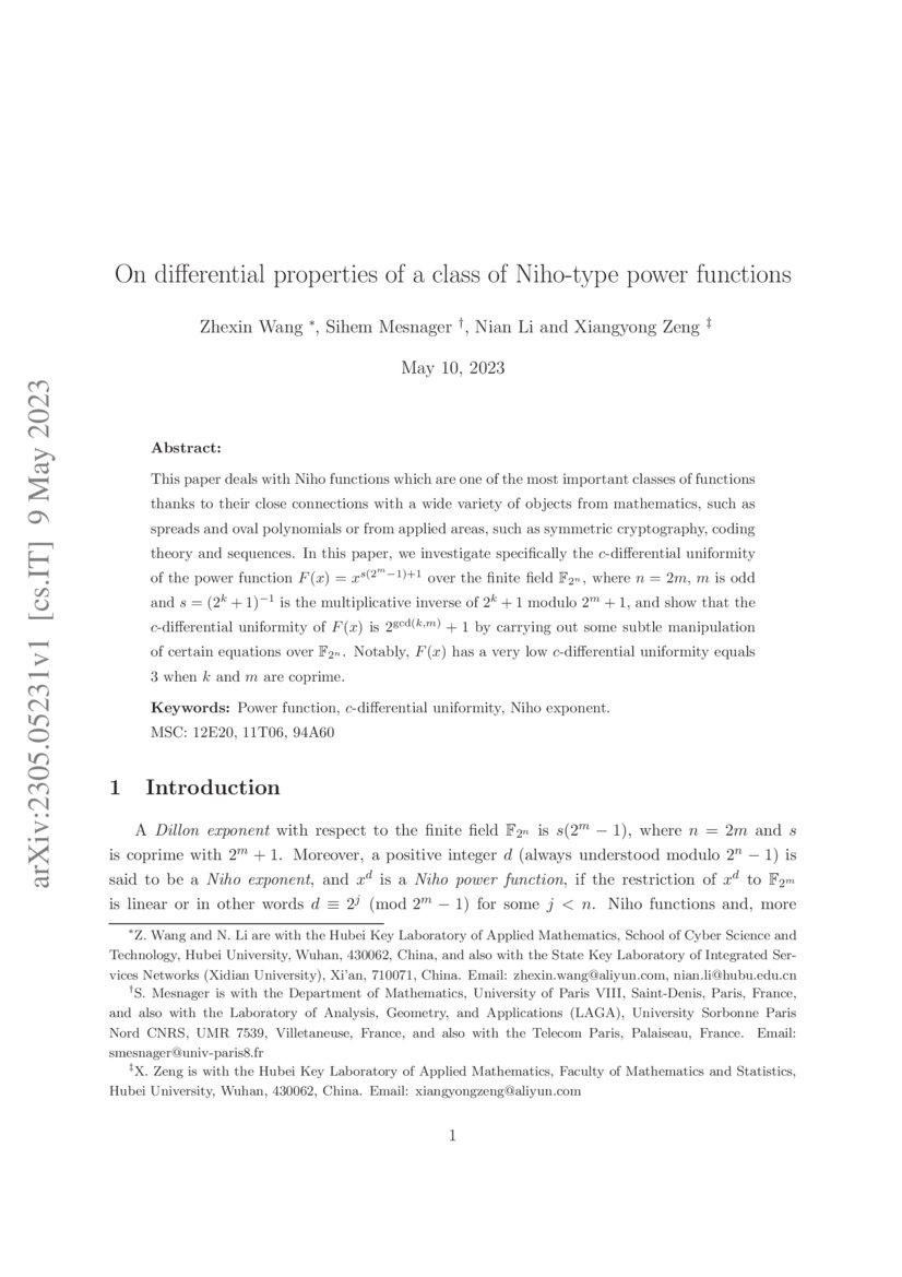 On Differential Properties Of A Class Of Niho type Power Function DeepAI on-differential-properties-of-a-class-of-niho-type-power-function-deepai