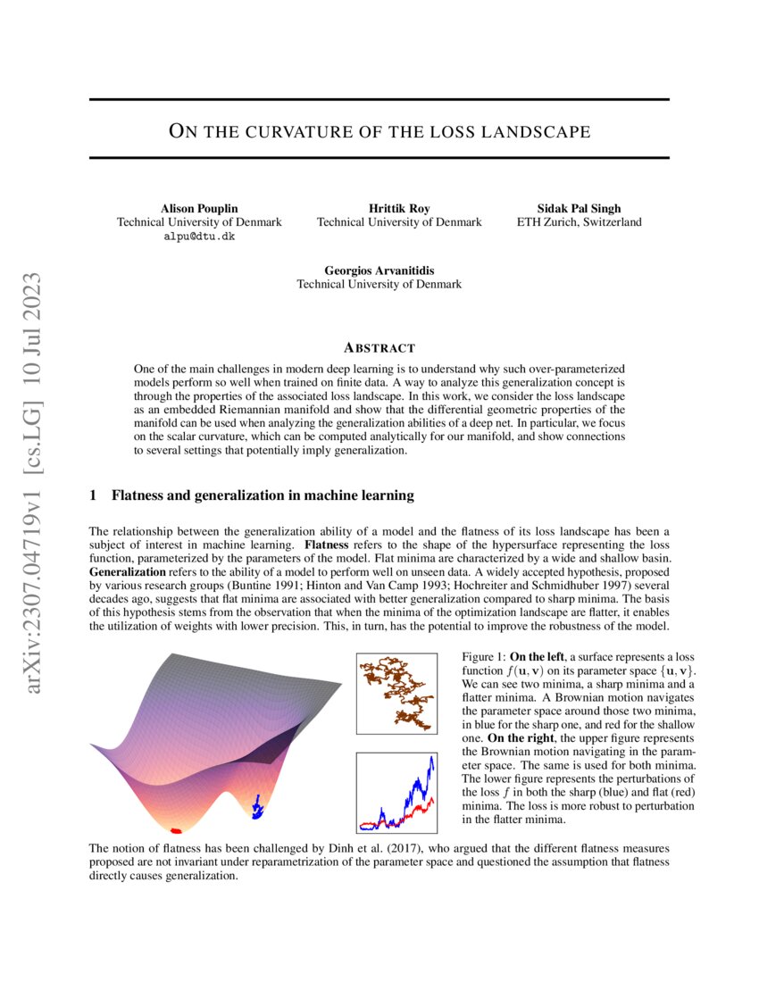 On the curvature of the loss landscape | DeepAI