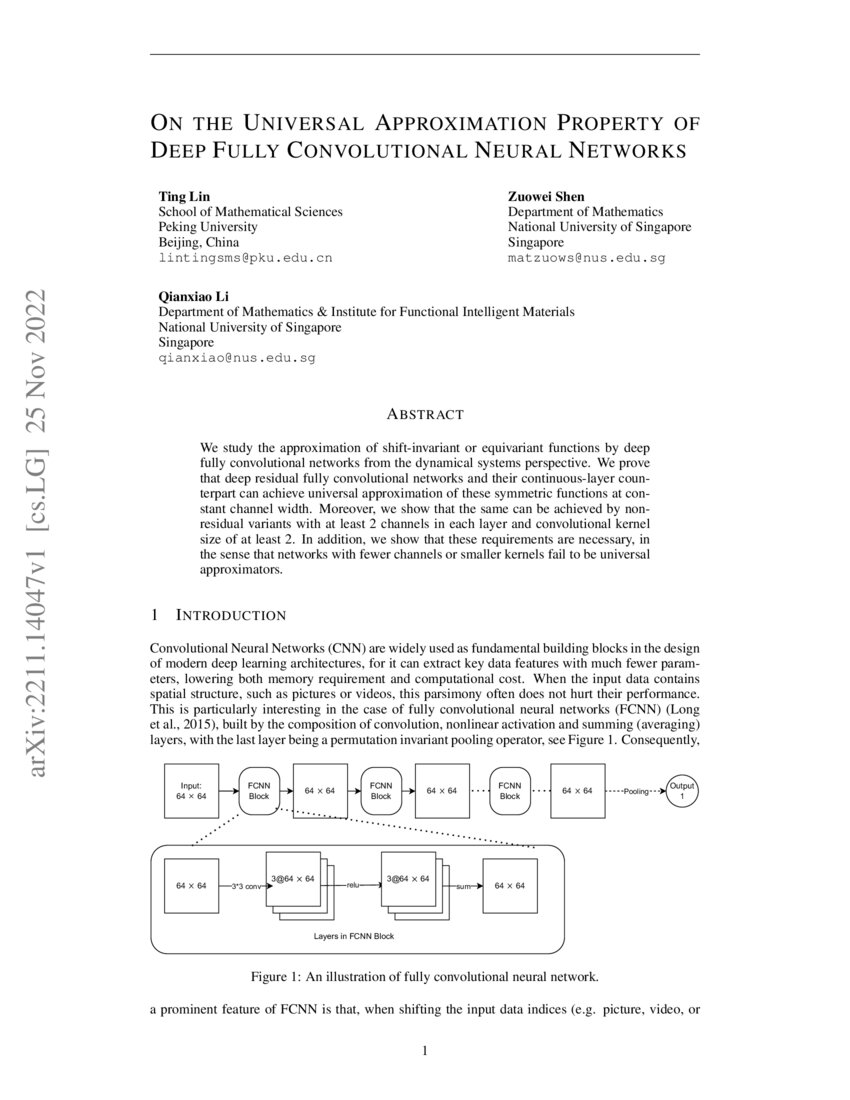 On the Universal Approximation Property of Deep Fully Convolutional ...
