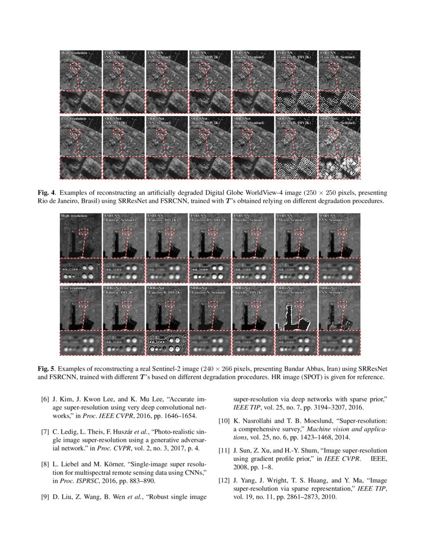 On training deep networks for satellite image superresolution DeepAI