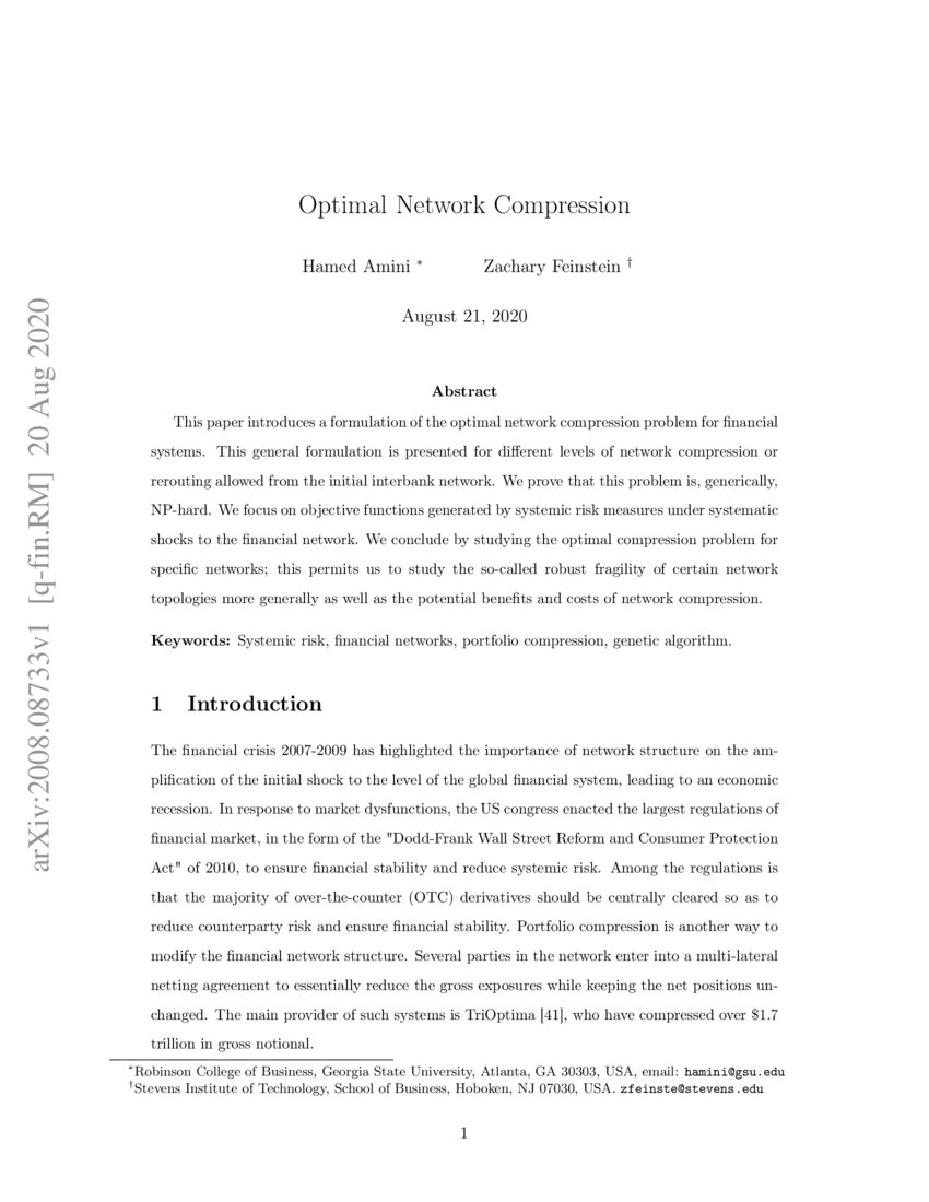 Optimal Network Compression DeepAI