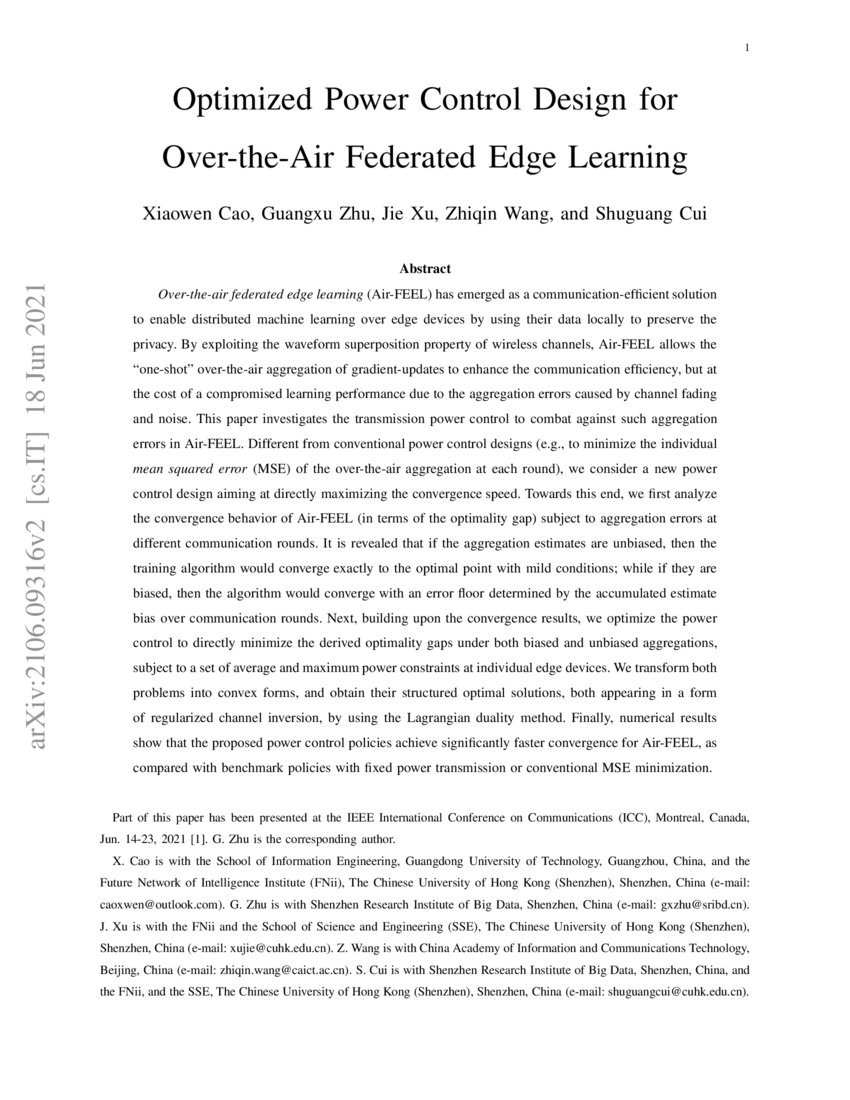Optimized Power Control Design for OvertheAir Federated Edge Learning