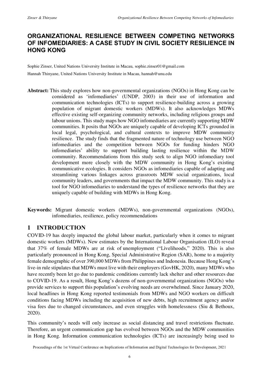 Organizational Resilience between Competing Networks of Infomediaries