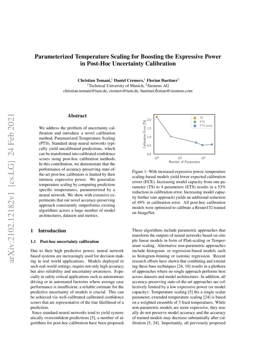 Parameterized Temperature Scaling for Boosting the Expressive Power in