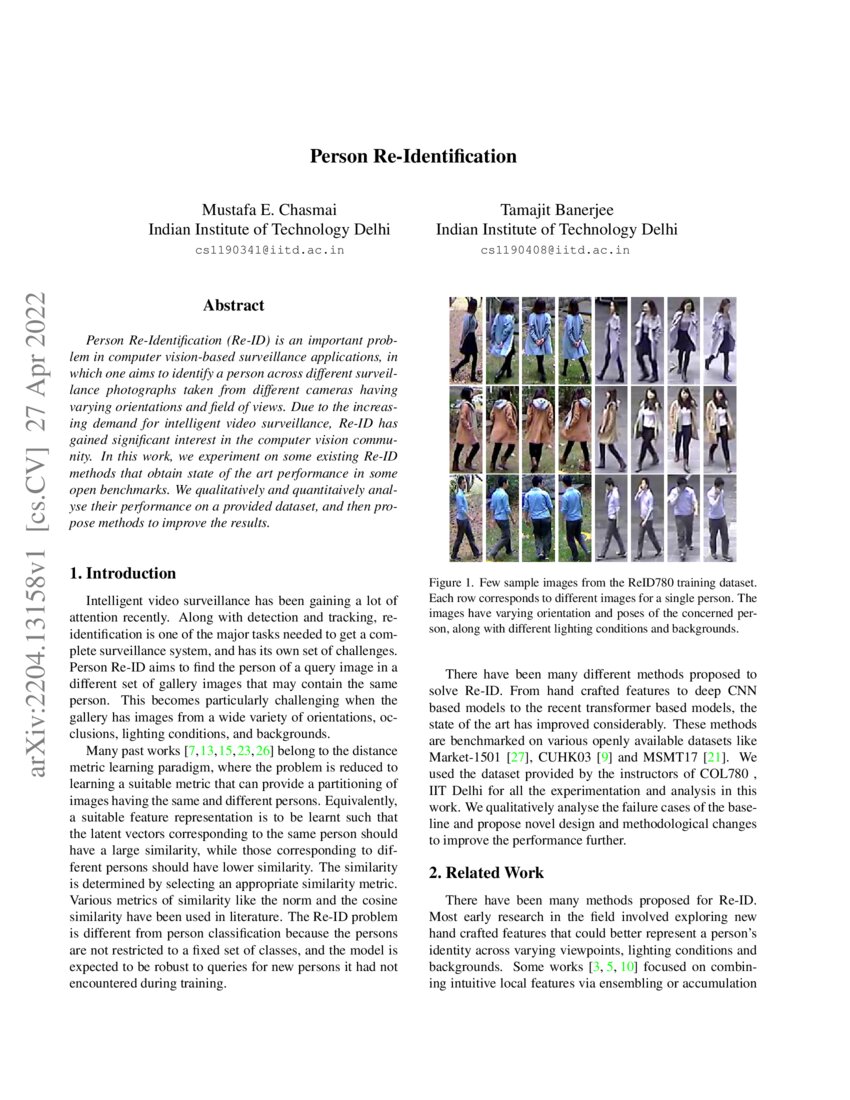 Person Re Identification Deepai