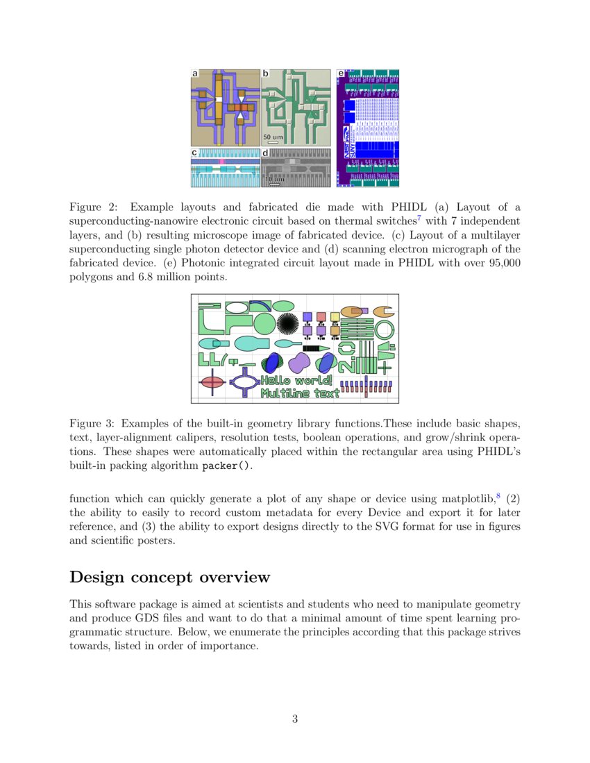 PHIDL: Python CAD layout and geometry creation for nanolithography | DeepAI