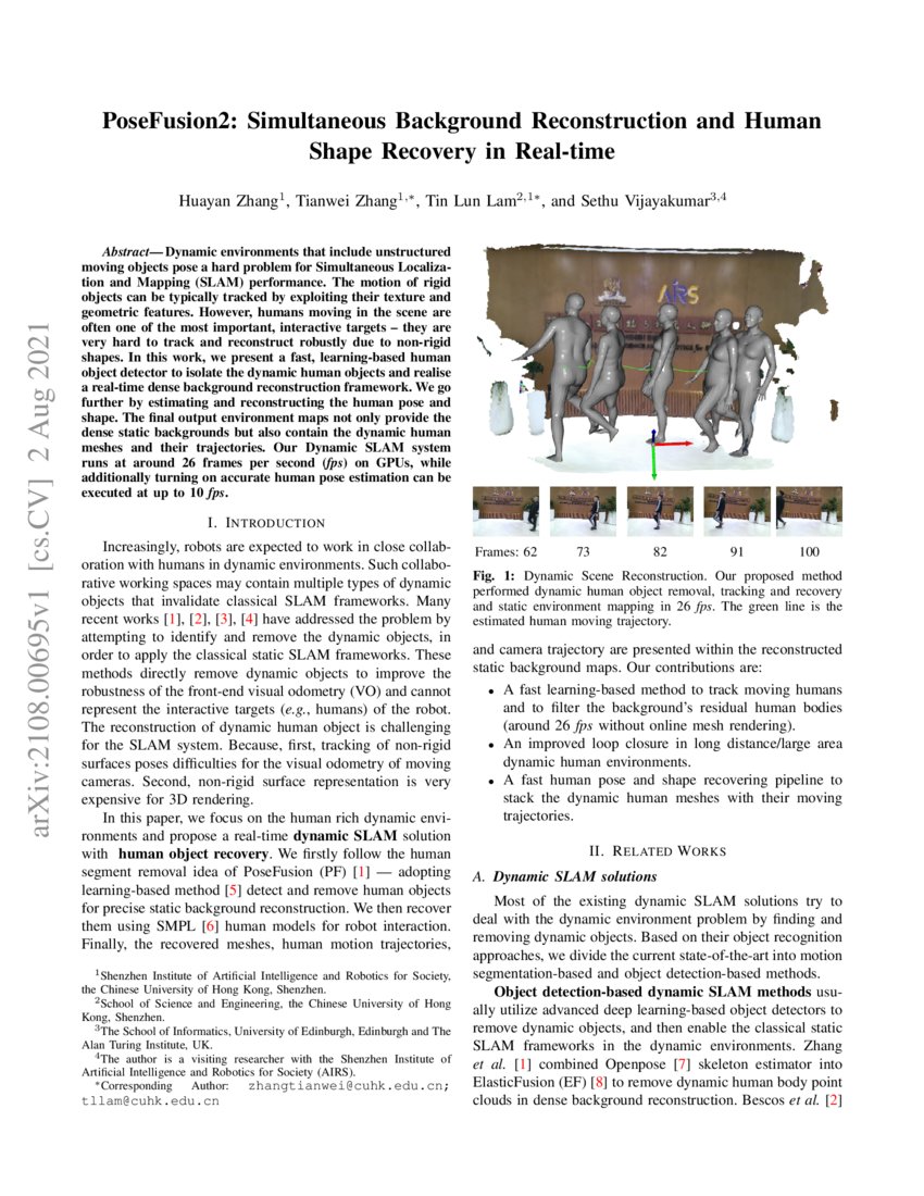 PoseFusion2: Simultaneous Background Reconstruction and Human Shape ...