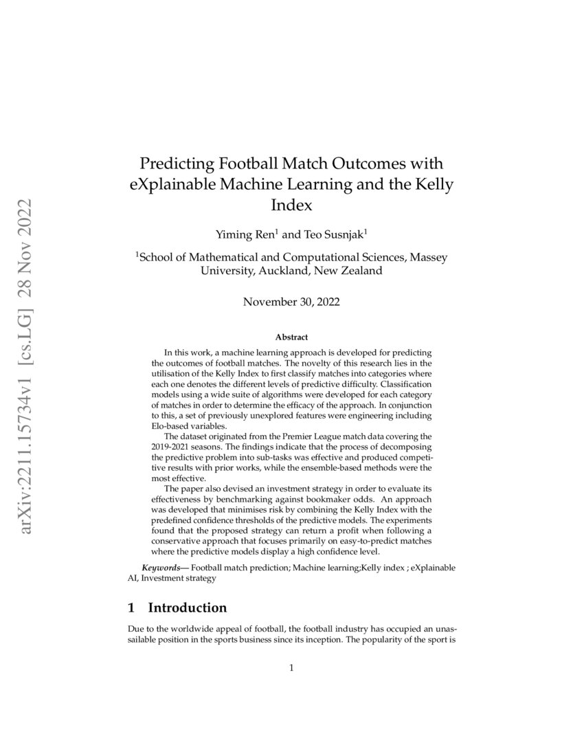 Predicting Football Match with eXplainable Machine Learning