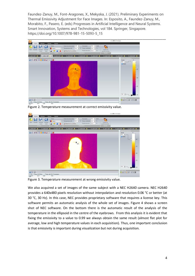 Preliminary experiments on thermal emissivity adjustment for face images DeepAI