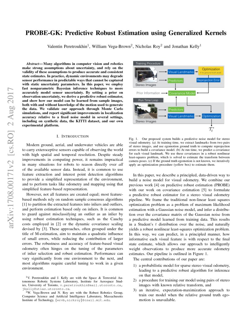PROBE-GK: Predictive Robust Estimation using Generalized Kernels | DeepAI