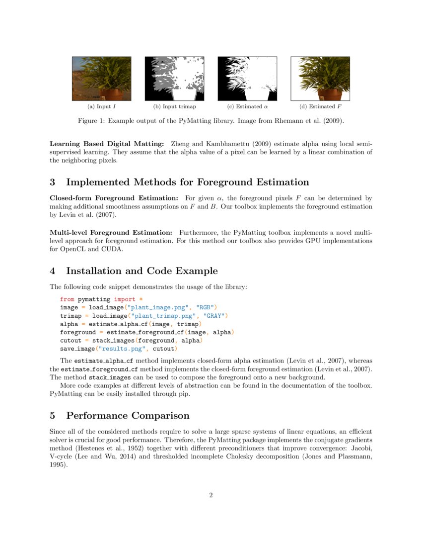 PyMatting A Python Library for Alpha Matting DeepAI