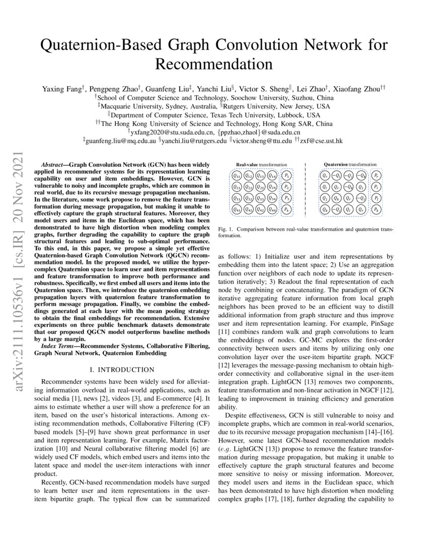 QuaternionBased Graph Convolution Network for DeepAI