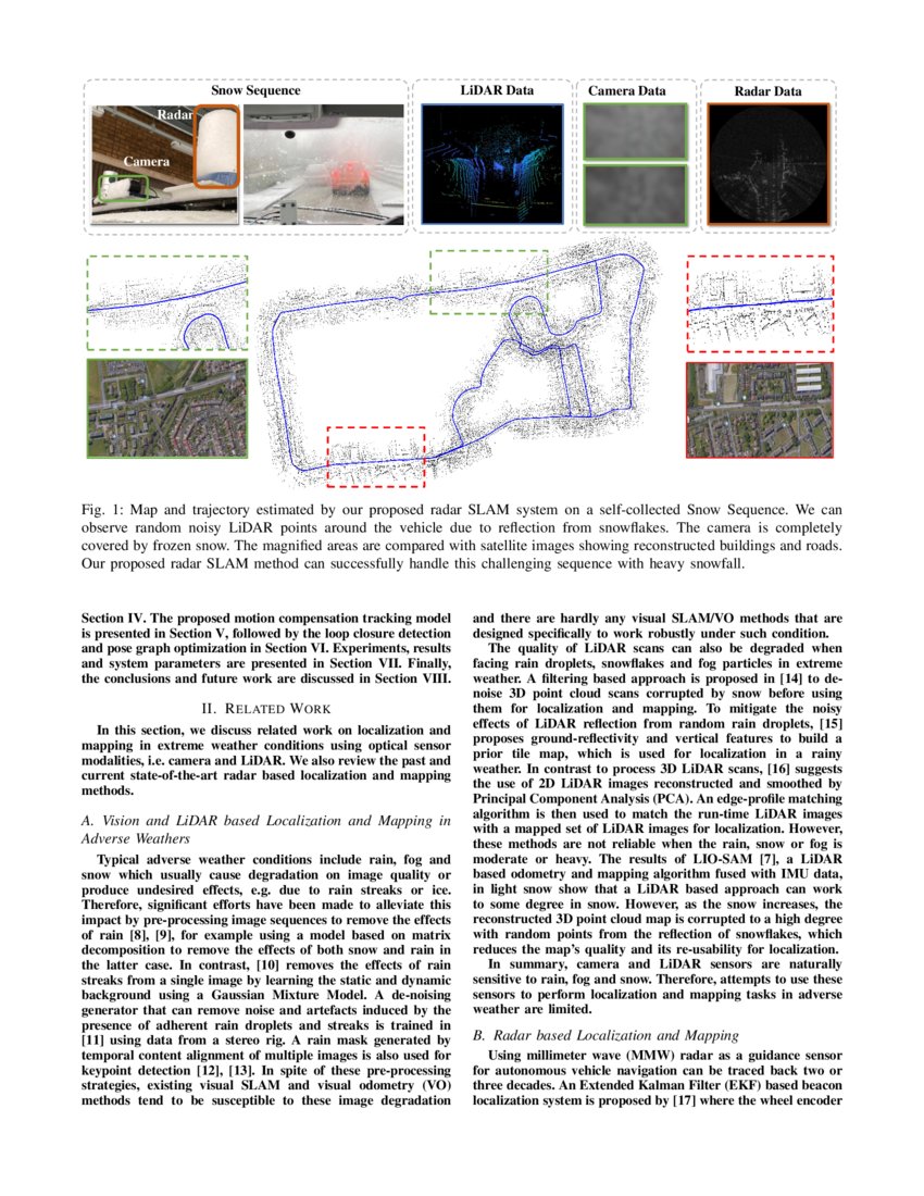 Radar SLAM A Robust SLAM System for All Weather Conditions DeepAI