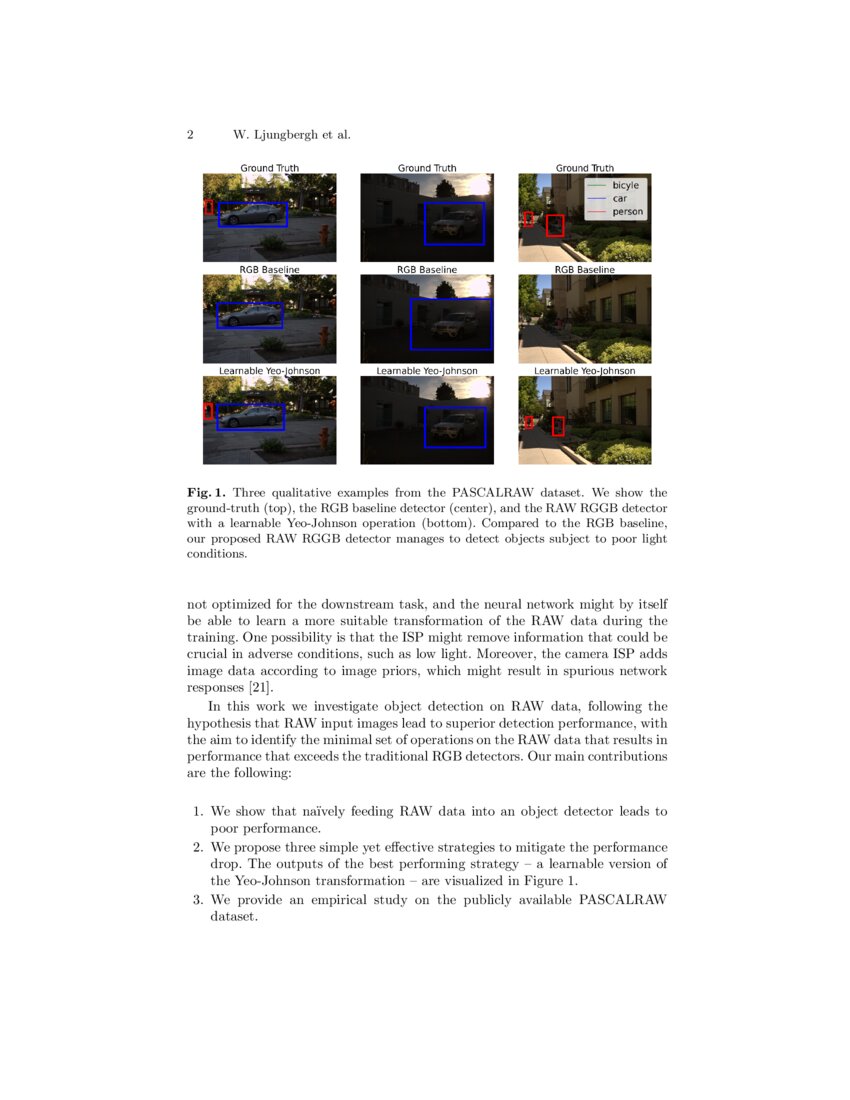 Raw or Cooked? Object Detection on RAW Images | DeepAI