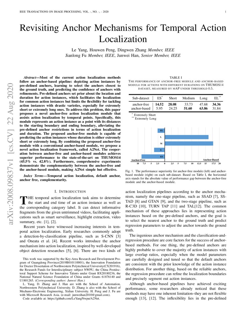 Revisiting Anchor Mechanisms for Temporal Action Localization | DeepAI