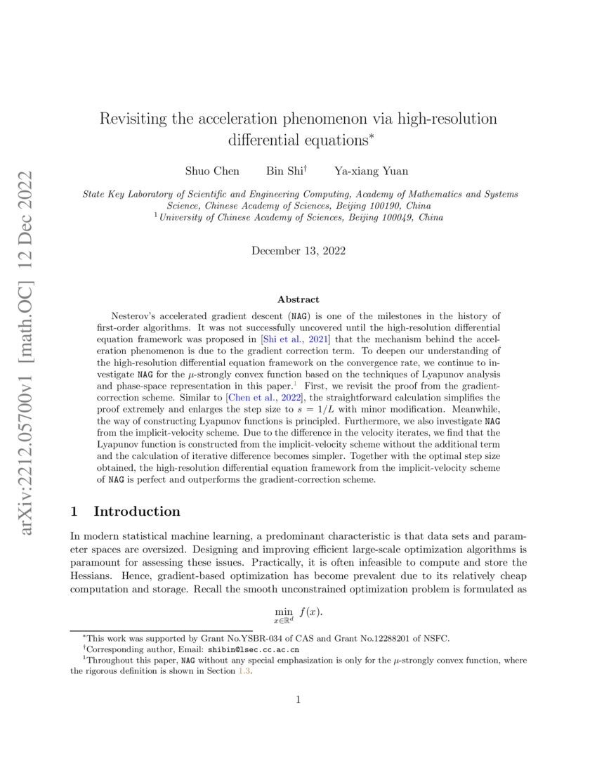 Revisiting the acceleration phenomenon via highresolution differential
