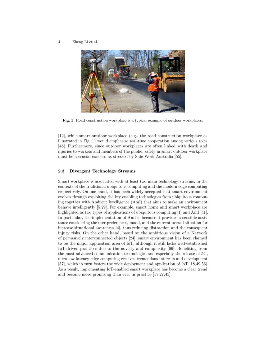 Safetycentric and Smart Outdoor Workplace A New Research Direction